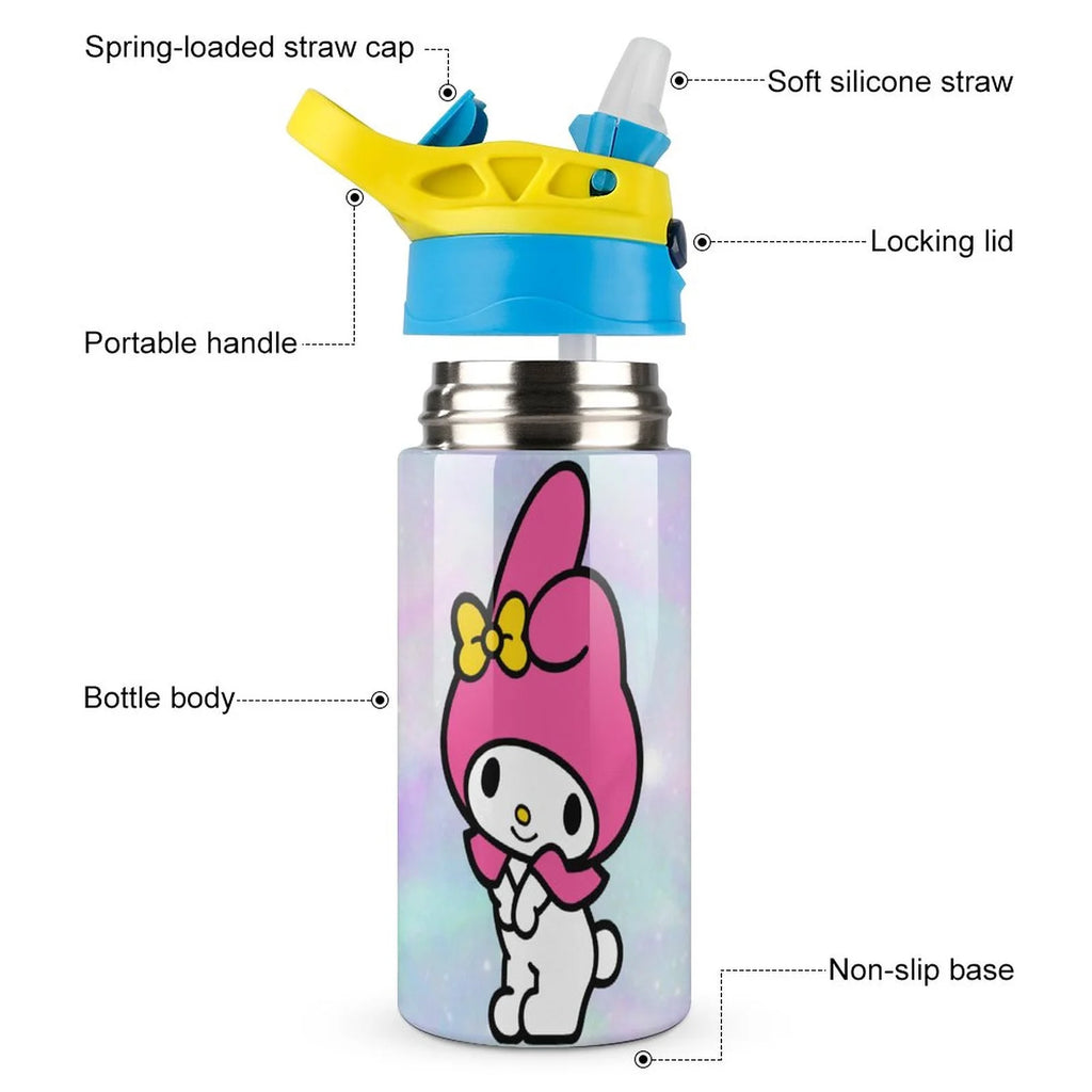 My Melody Children's Water Bottle Vacuum Insulated Stainless Steel Cup With Straw K538