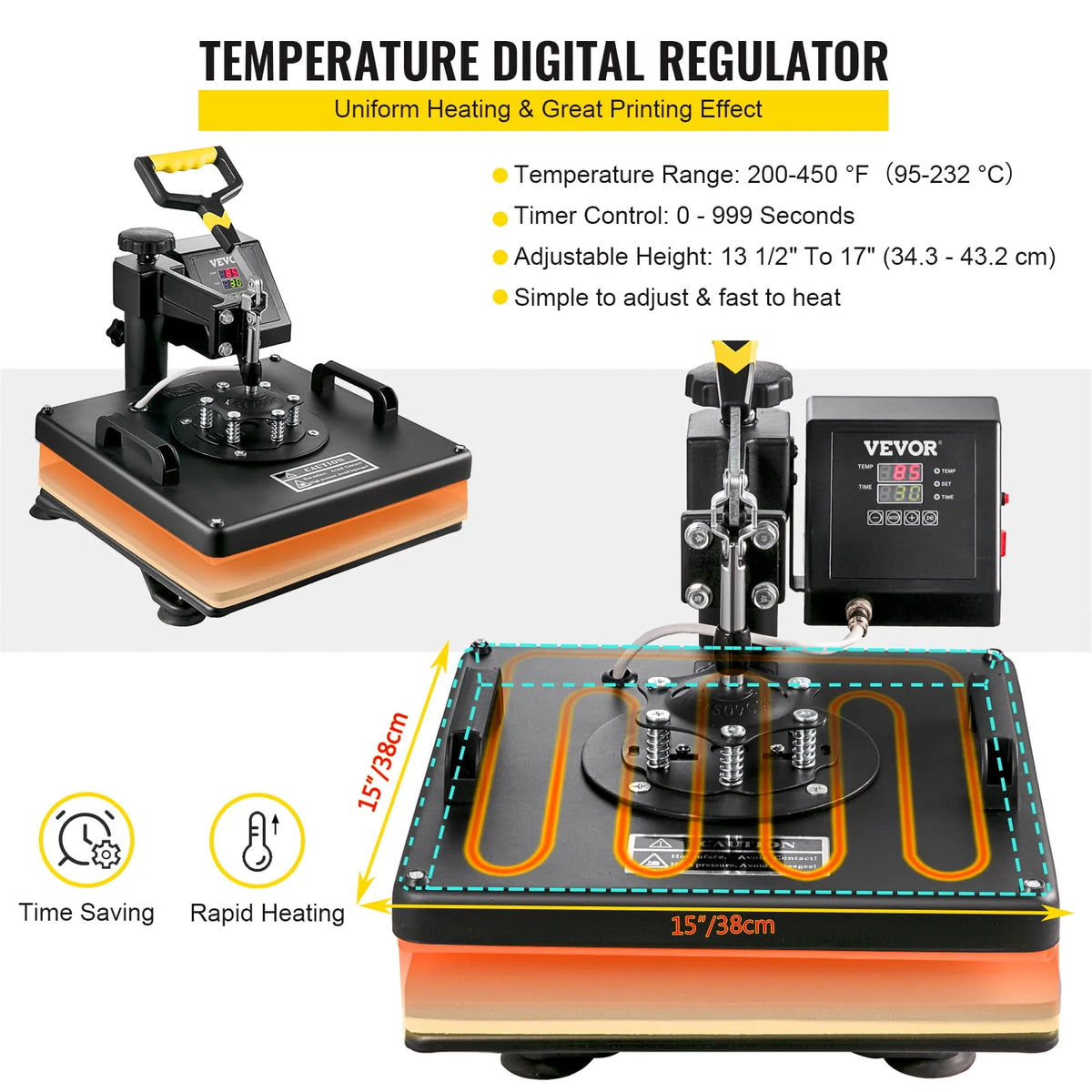 12 x 15 inch 5 in 1 Heat Press Machine M8039