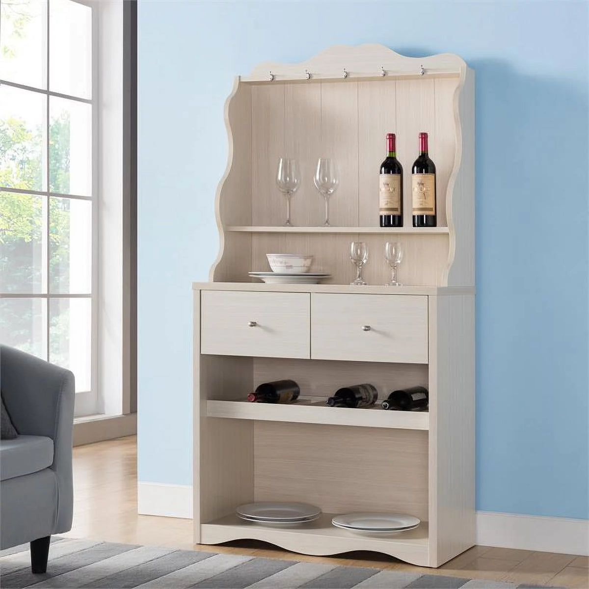 Ivory Wood Baker Rack J87332