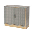 2-Door Cabinet in Grey and Gold F904