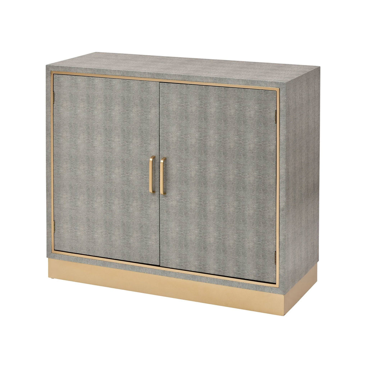 2-Door Cabinet in Grey and Gold F904