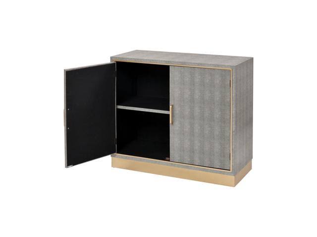 2-Door Cabinet in Grey and Gold F904