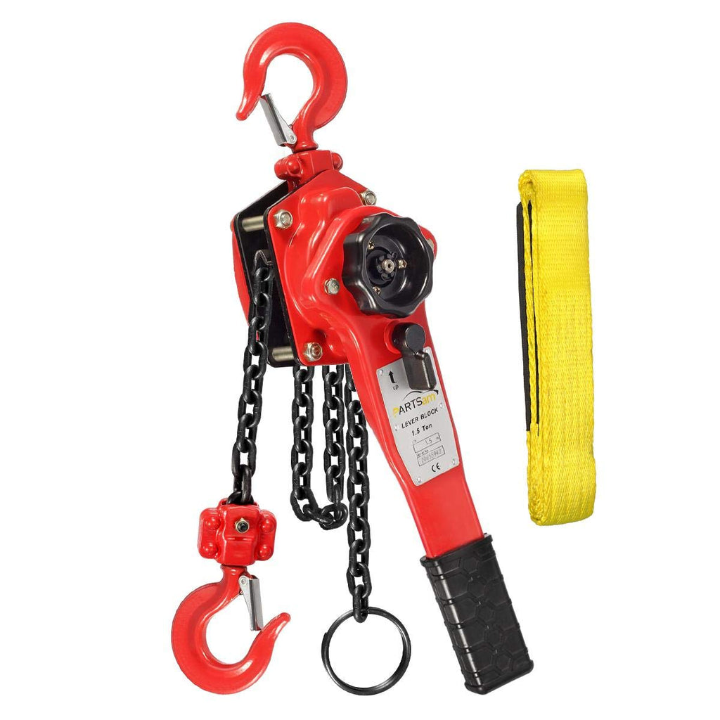 3300LBS Capacity Lever Hoist Come Along with 2 Heavy Duty Hooks, Pack of 2 V42737