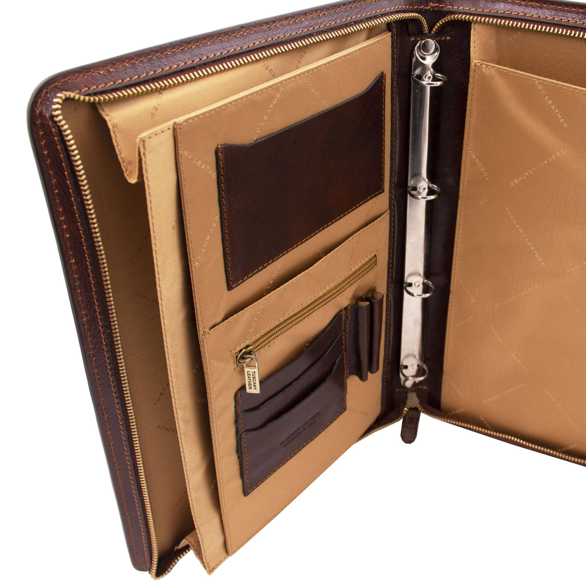 Black Leather Document Case with Ring Binder N359166