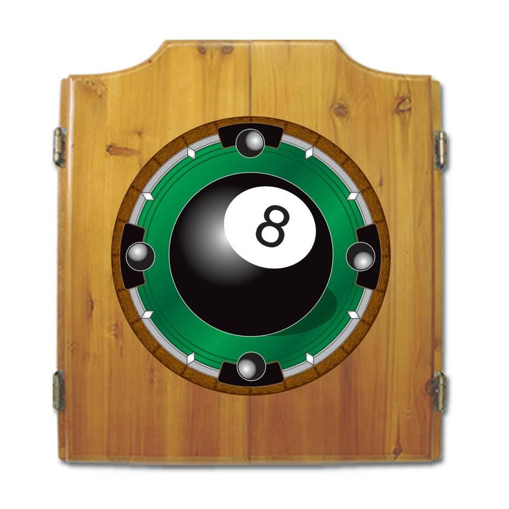 8-Ball Dart Cabinet with Darts and Board V502