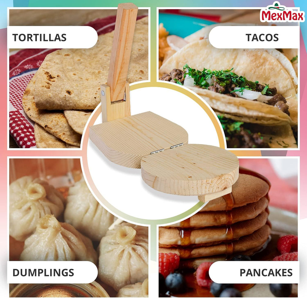 9 Inch Wooden Tortilla Presser D6775
