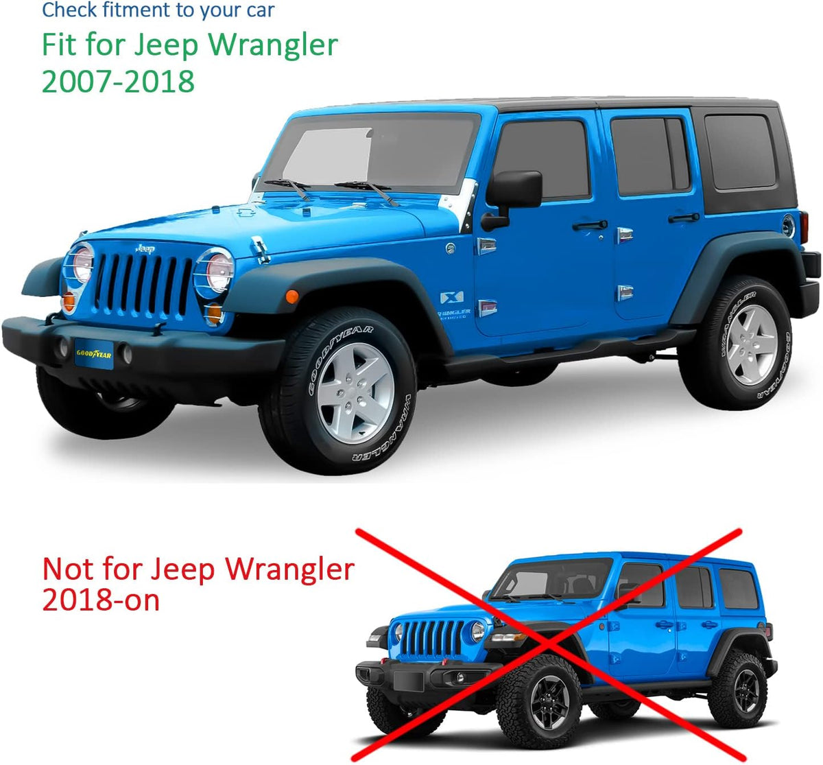 Shatterproof Window Deflectors Tape-on Rain Guards 4 pcs F65954
