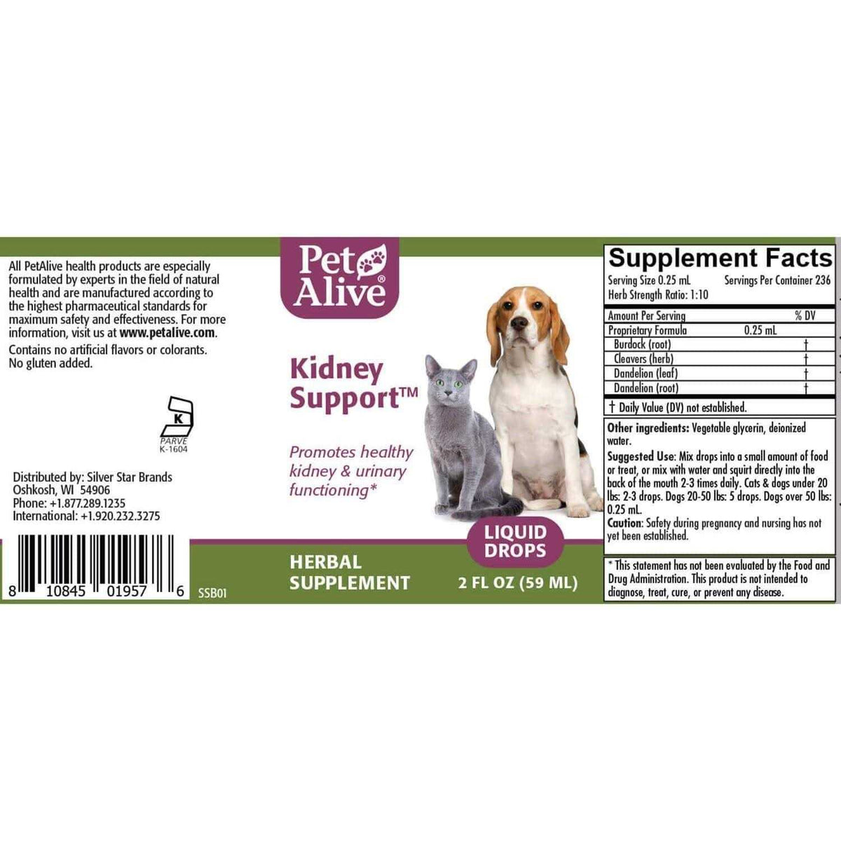 Kidney Support Pet Supplies Q118