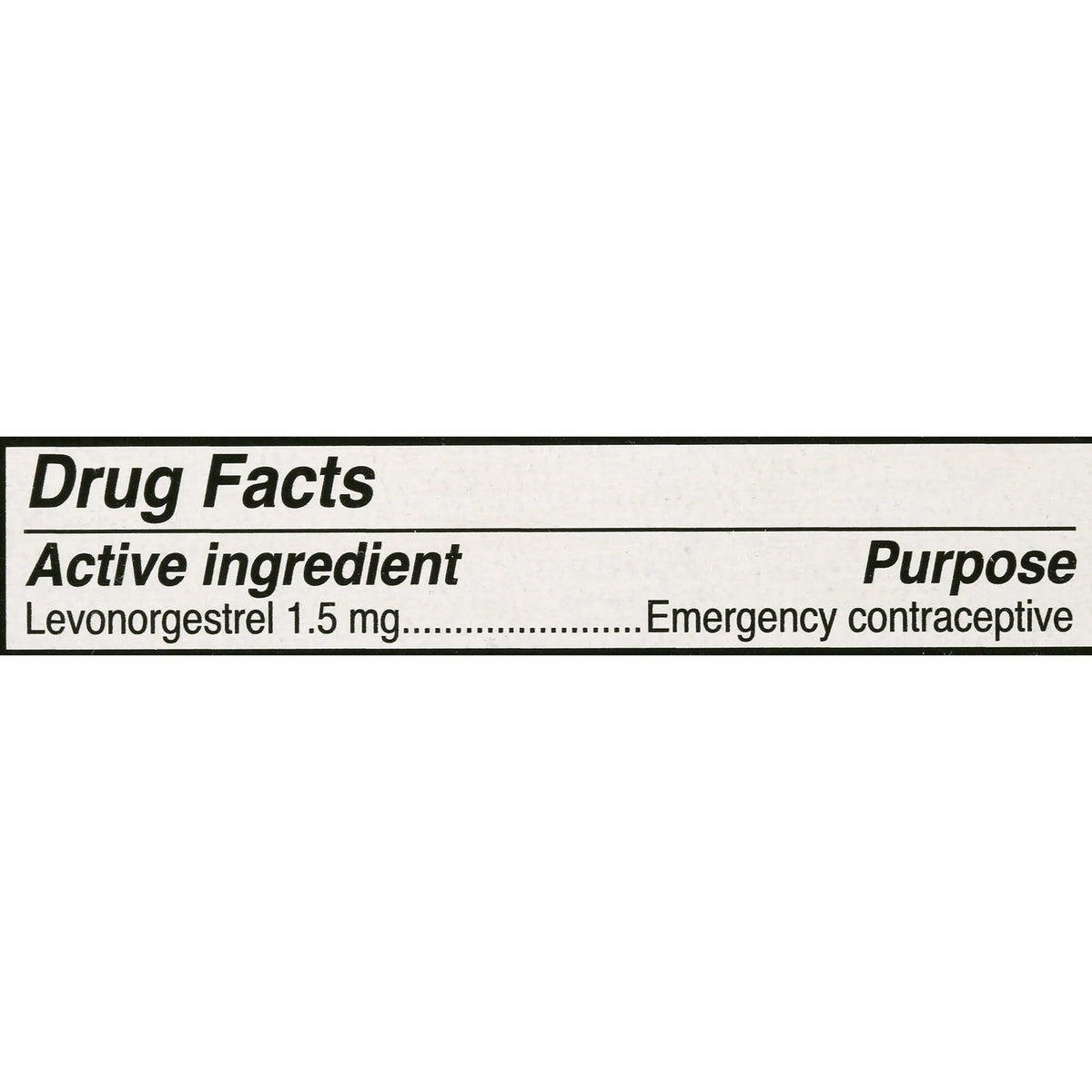 Emergency Contraceptive Levonorgestrel 1.5Mg Y977