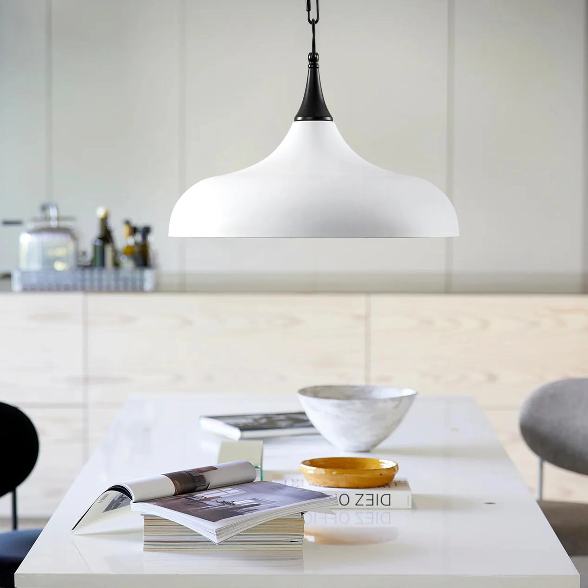 1-Light Dimmable Dome Pendant L71001