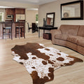 Faux Leather Animal Print Rug 5.2ft × 6.2ft H81863