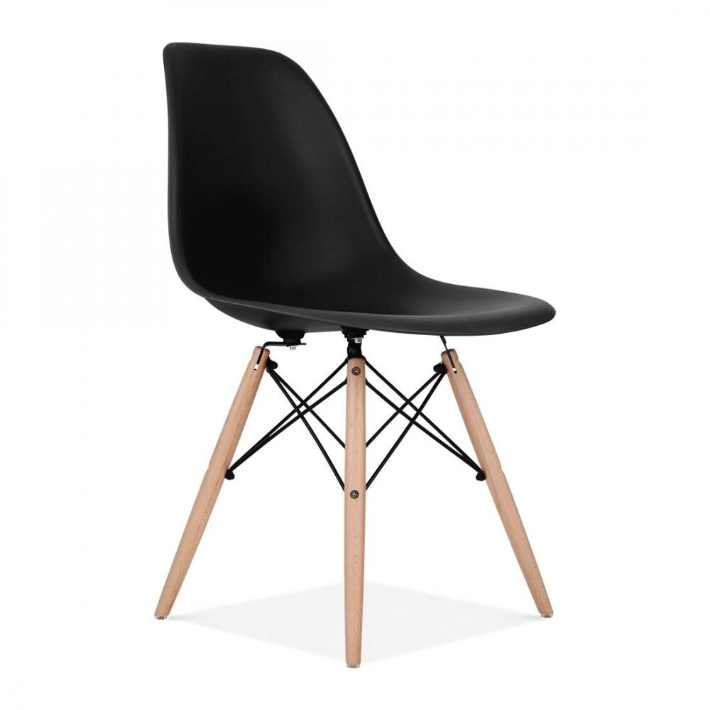 Blue Kids Chair with Wood Legs Set of 4 S936207