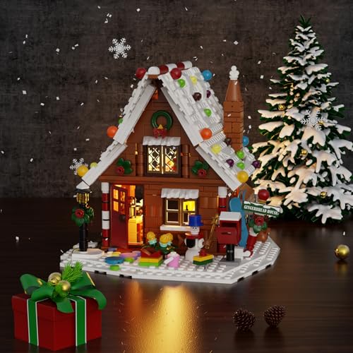 Gingerbread House Building Kit with LED Lights I4768