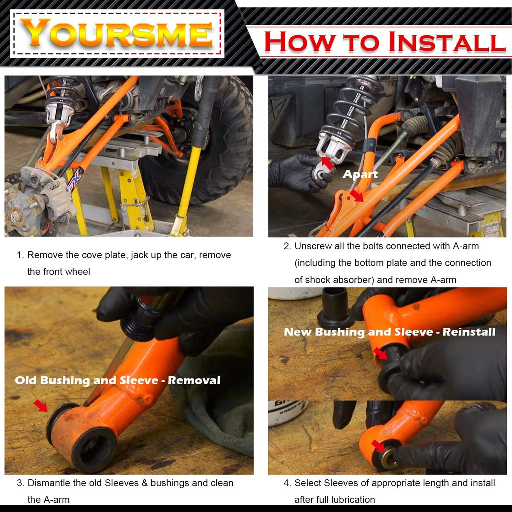 HDPE A Arm Bushing Kit 46 Pieces O3879