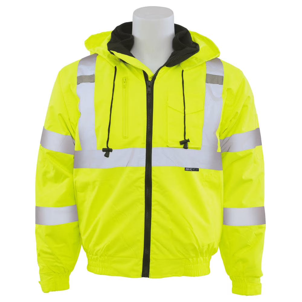 Hi Viz Lime Black Bottom Bomber Jacket N669182