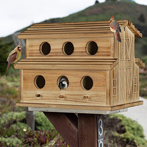 6 Hole Outdoor Hanging Bird House G6373