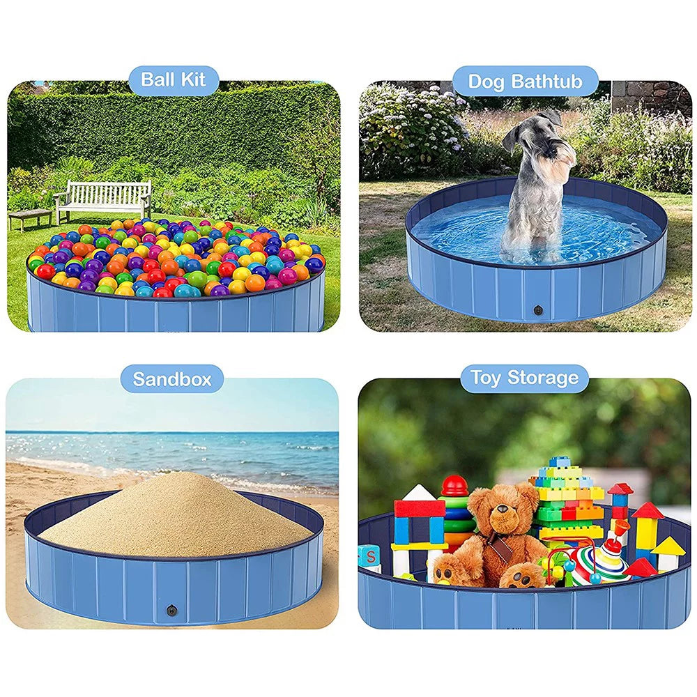 Foldable PVC Pet Swimming Pool Blue M R826