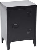Black Metal Storage Cabinet Nightstand S6096