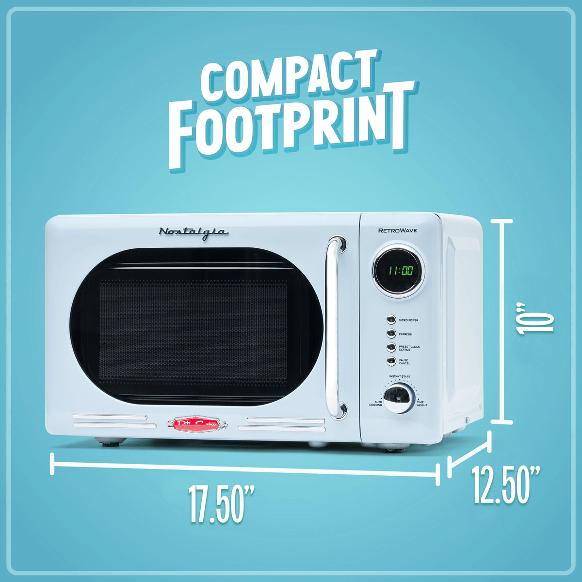 Blue 0.7 Cubic Foot 700-Watt Countertop Microwave Oven A15706