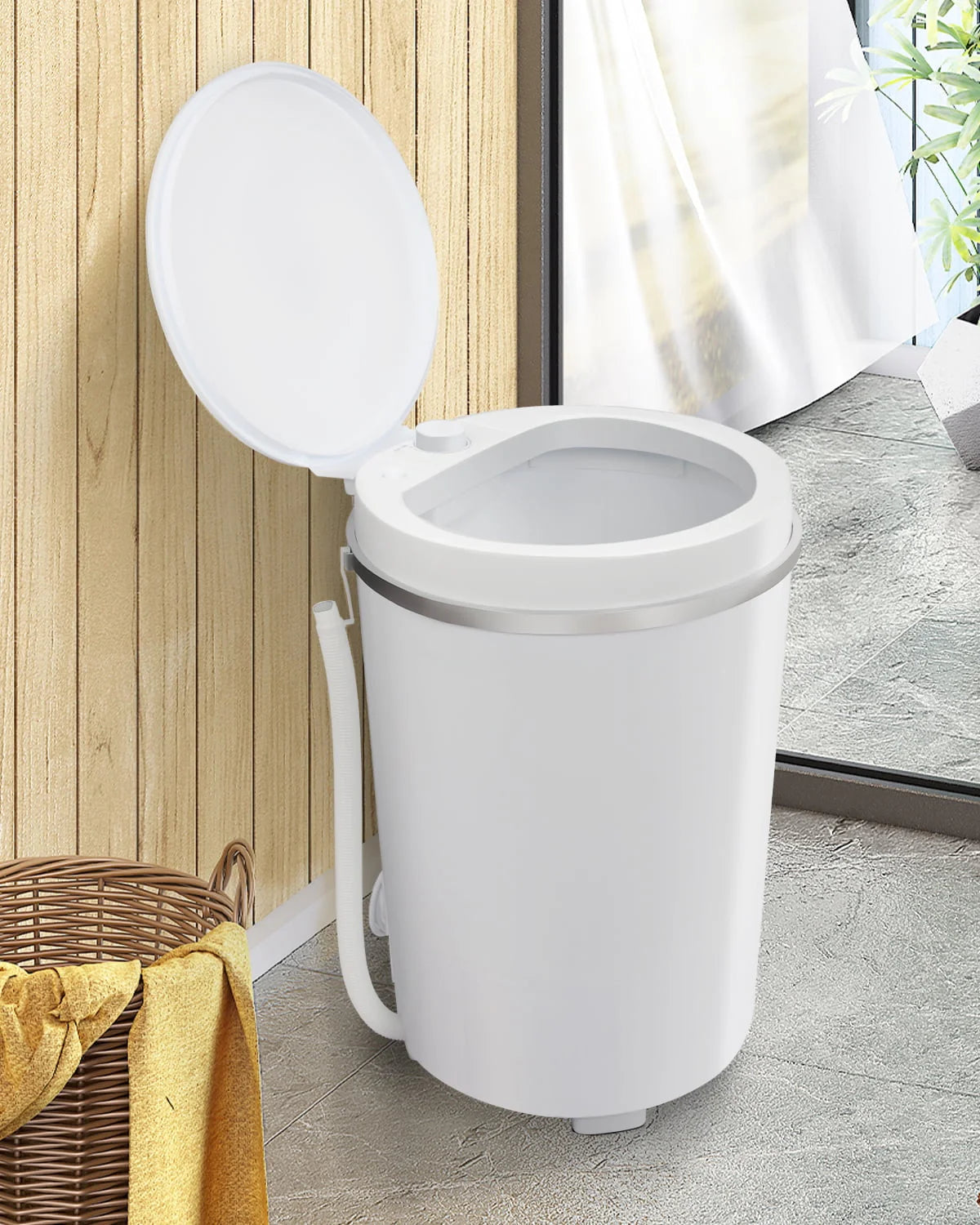 Portable Mini Washing Machine with Spinner Basket, White P751982