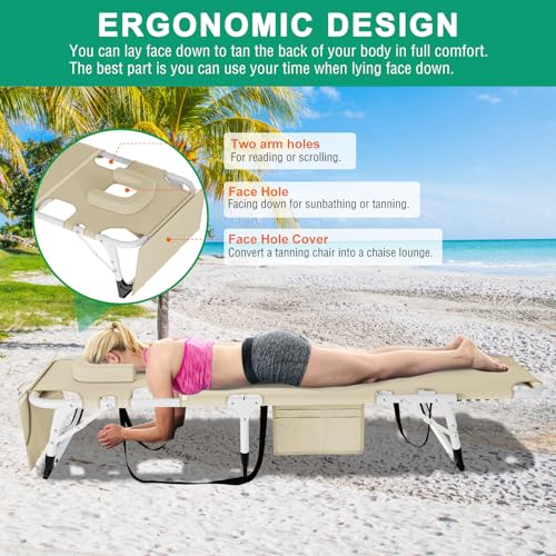 Heavy Duty Outdoor Folding Lounge Chair with Mattress Q868