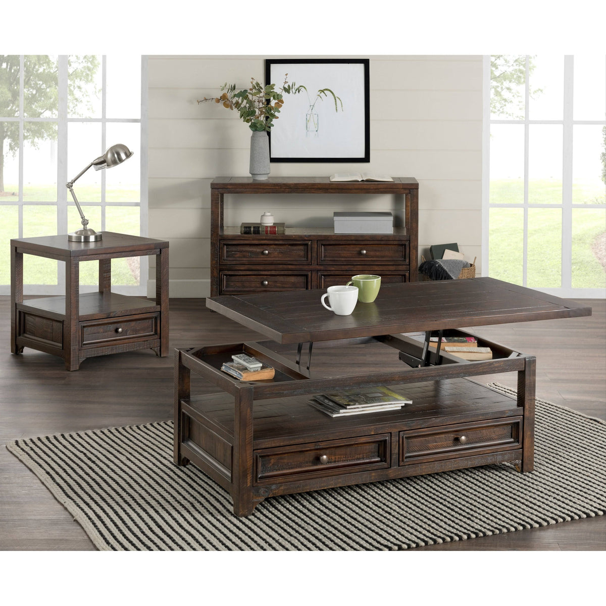 Solid Wood End Table K536