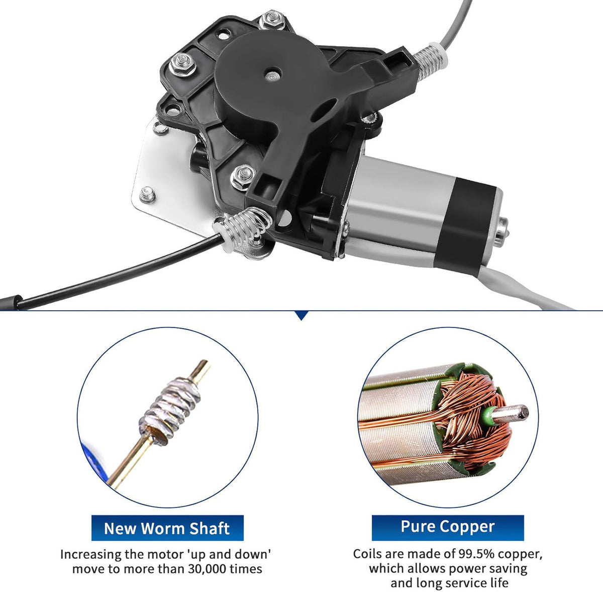 Power Window Regulator with Motor for Rear Right Side, Pack of 2 S510