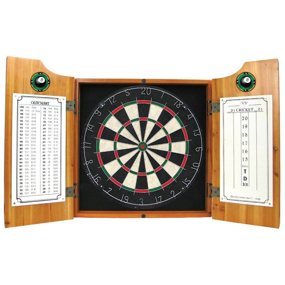 8-Ball Dart Cabinet with Darts and Board V502