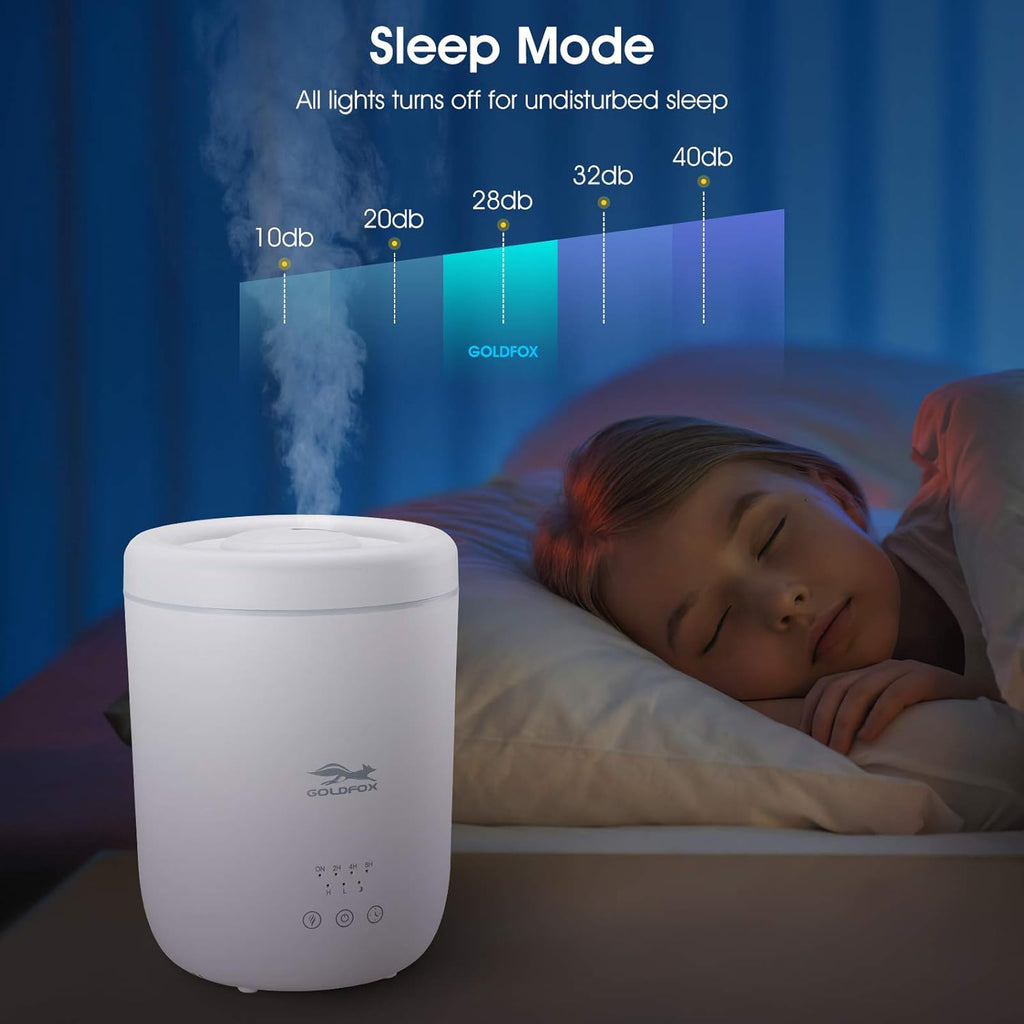 2.2L Cool Mist Humidifier with Ambient Light, Pack of 2 D65988