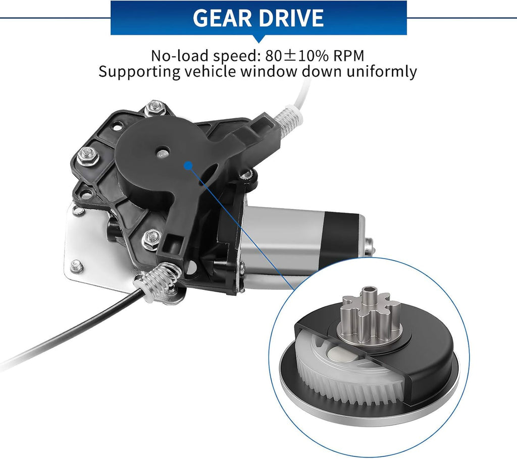 Power Window Regulator with Motor for Rear Right Side, Pack of 2 S510