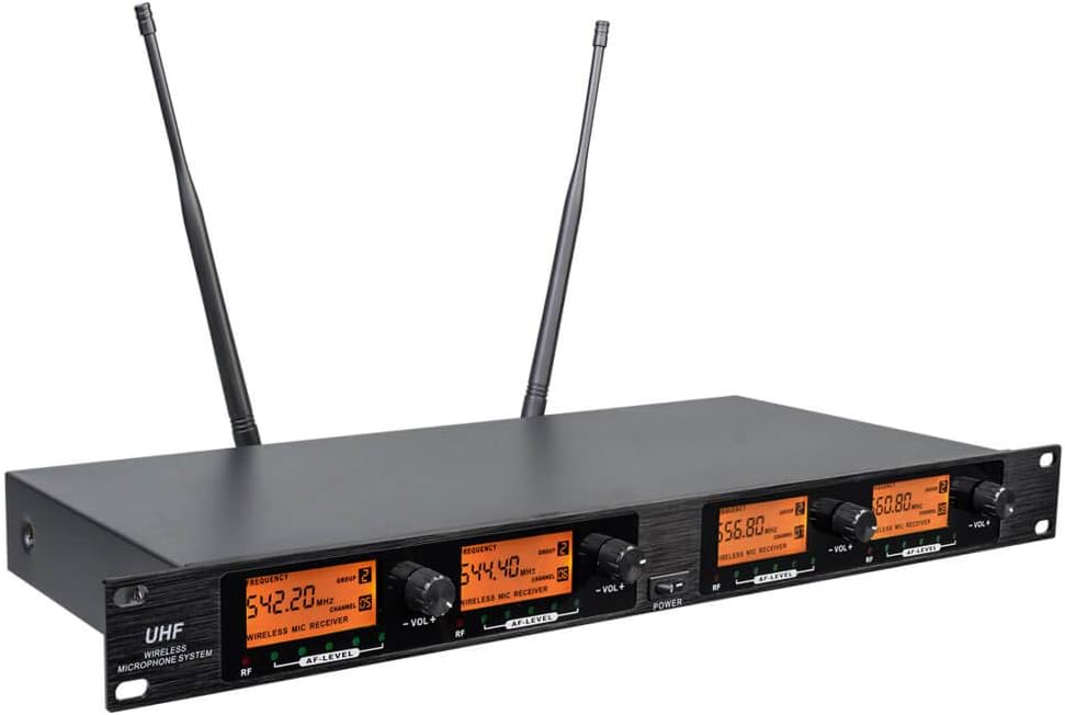 UHF 4 Channel Wireless Microphone System with 4 Handheld Metal Mics K678