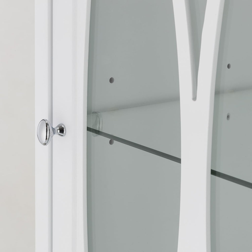 White Linen Floor Cabinet S409