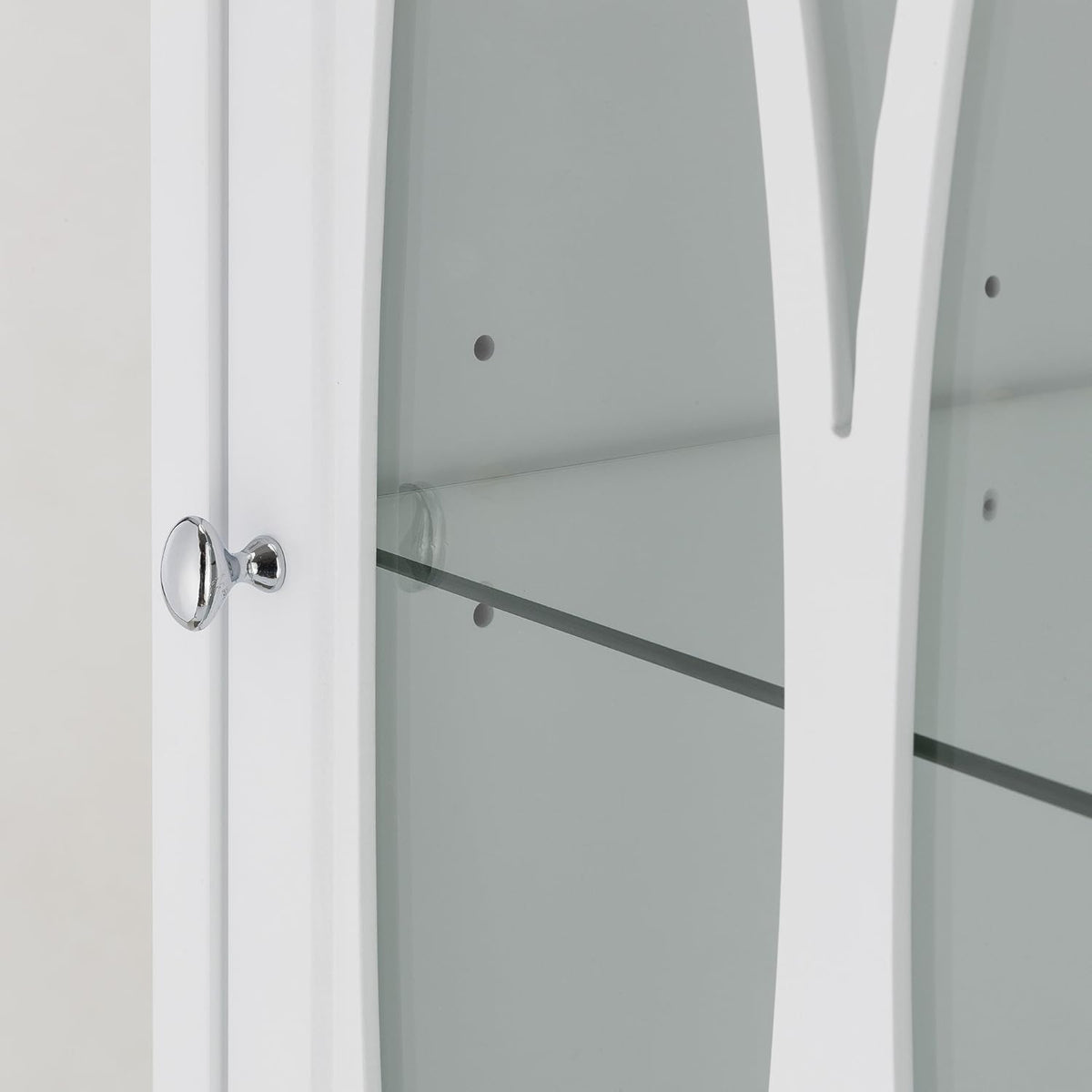 White Linen Floor Cabinet S409