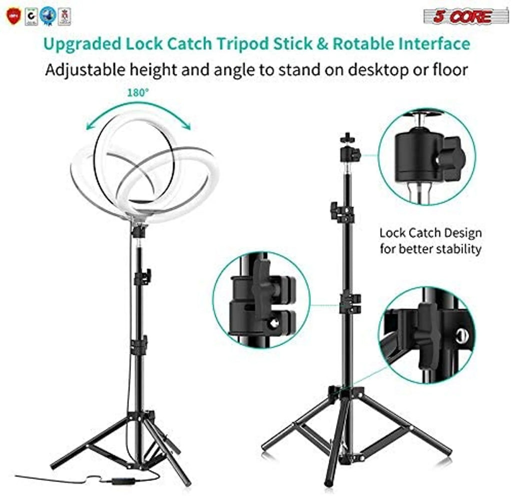 10" LED Ring Light with Tripod Stand Phone Holder I90037