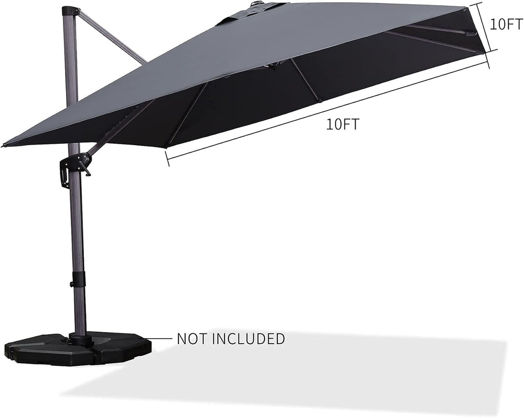 10 FT Square Cantilever Patio Umbrella N2391