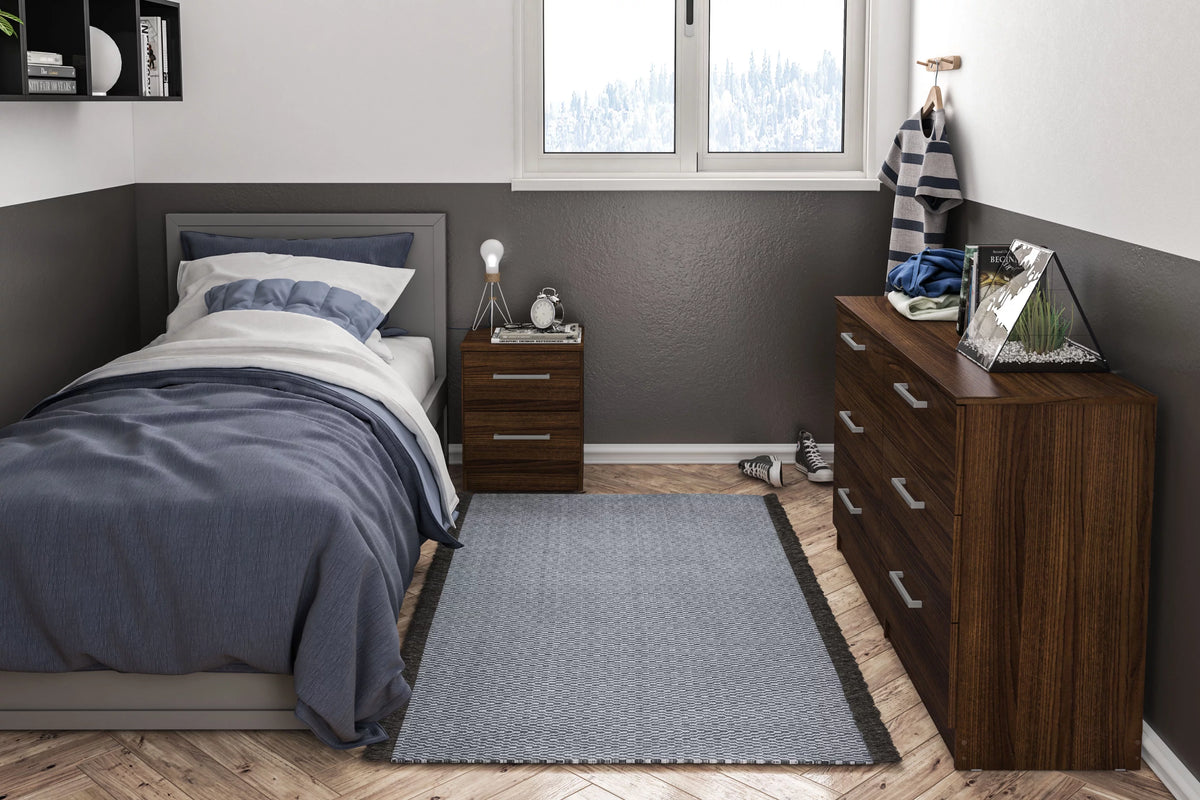 White 6 Drawer Wood Double Dresser T49600