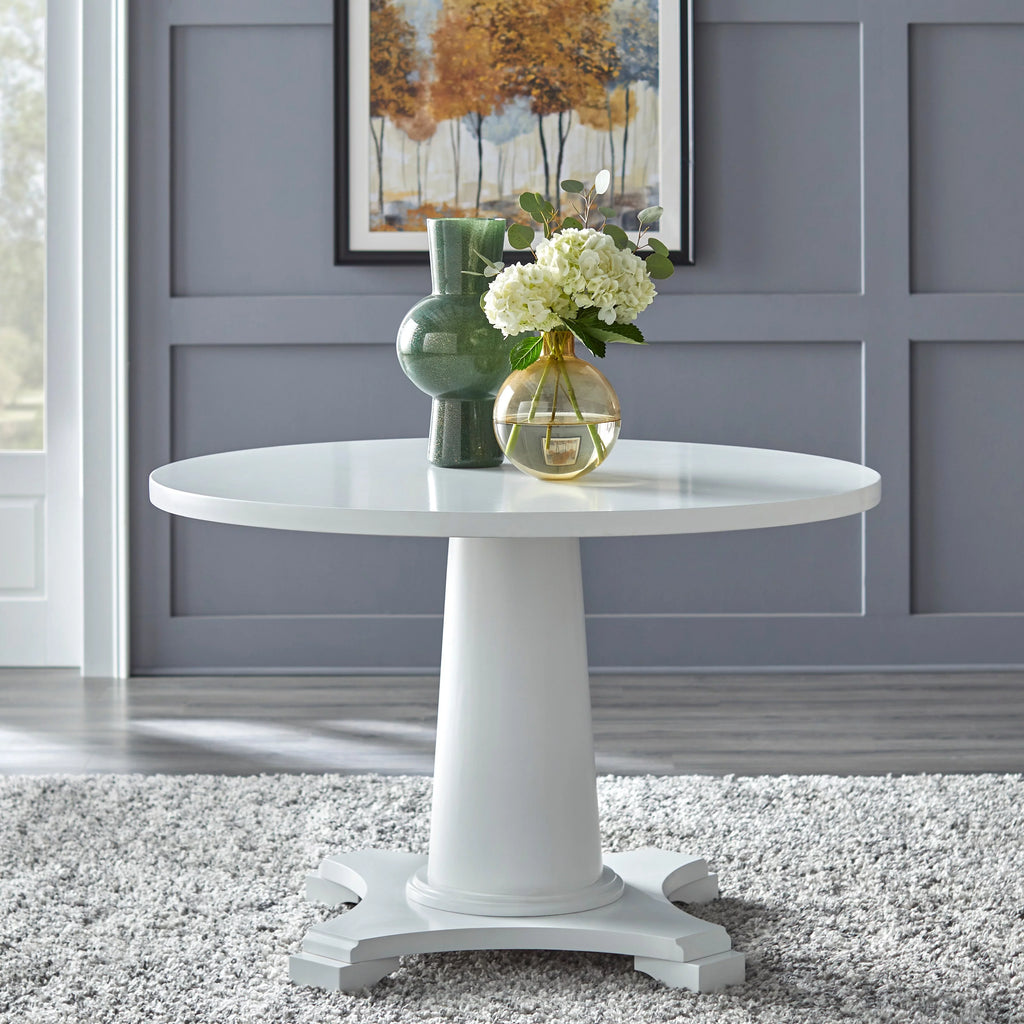 White Pedestal Table R4377