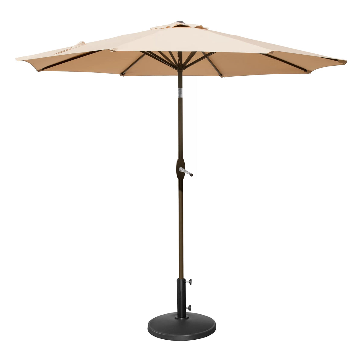 9 Ft Patio Umbrella with Round Resin Base I413