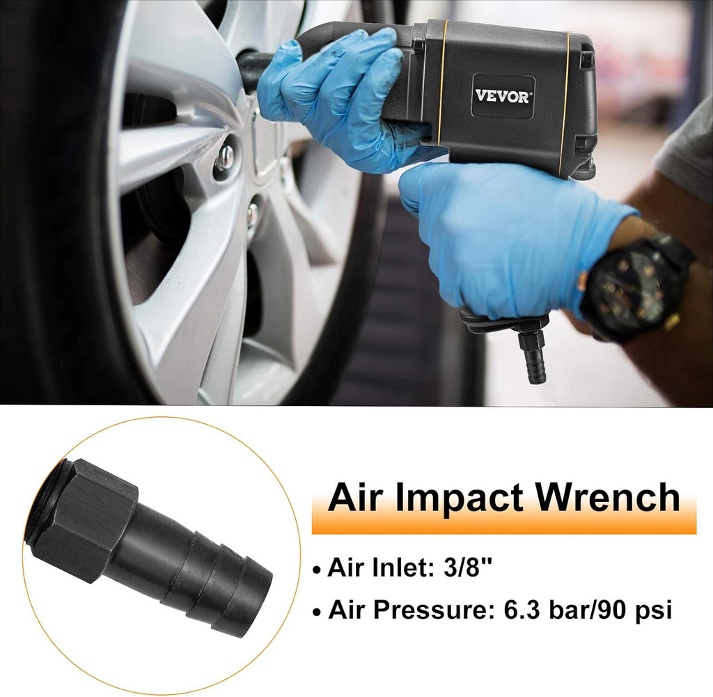 3/4 Inch Pneumatic Impact Wrench with 3-Speed Control Max 5600RPM P5049