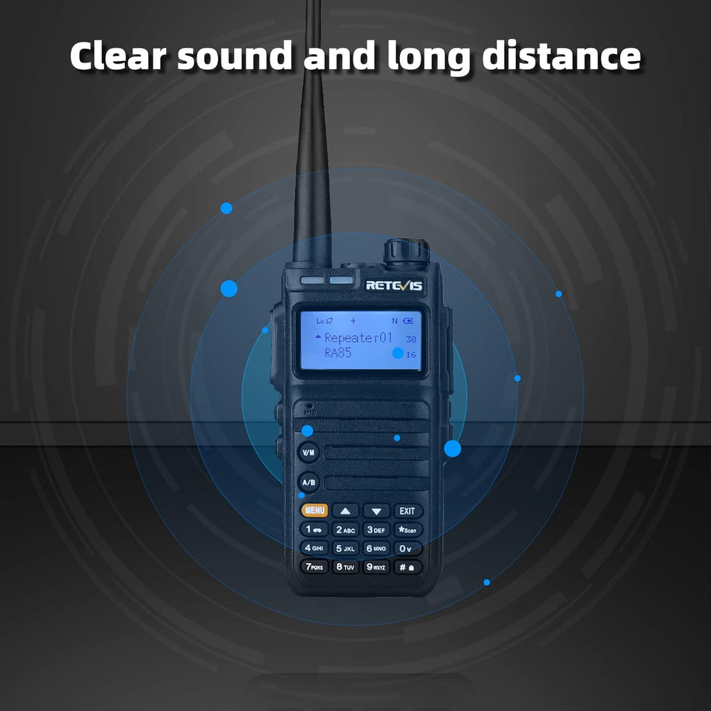 5W GMRS Radio Handheld Two Way Radio Walkie Talkies with Speak Mic, NOAA, USB-C (2 Pack) V55765