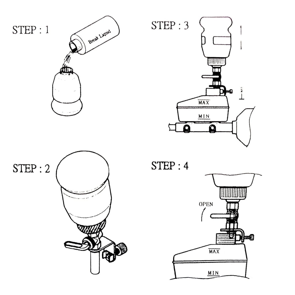 2L Vacuum Brake Bleeder Kit with 2L Brake Fluid Extractor and 1L Refilling Bottle, Two Silicon Hoses Z3564