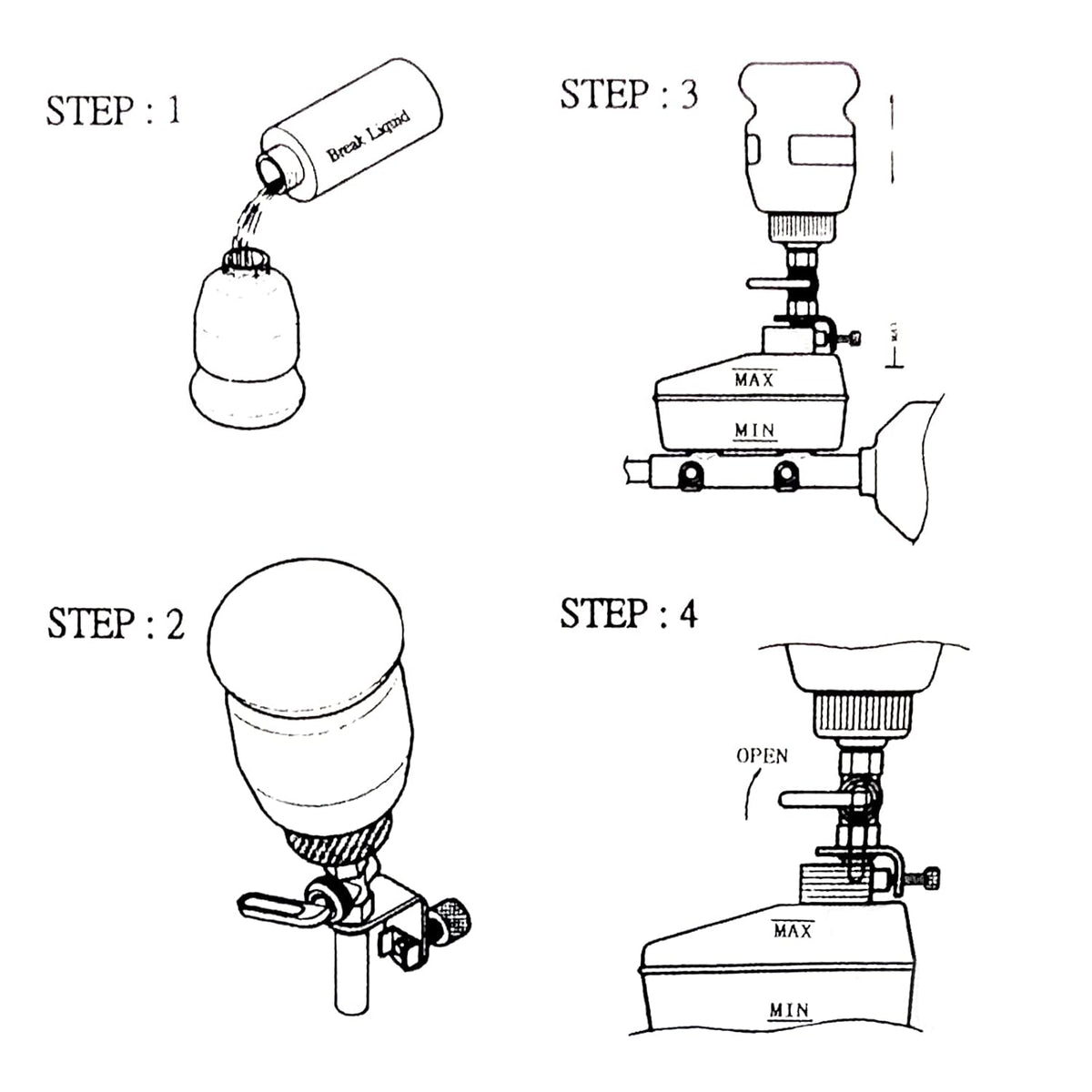 2L Vacuum Brake Bleeder Kit with 2L Brake Fluid Extractor and 1L Refilling Bottle, Two Silicon Hoses Z3564