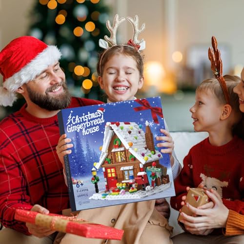 Gingerbread House Building Kit with LED Lights I4768