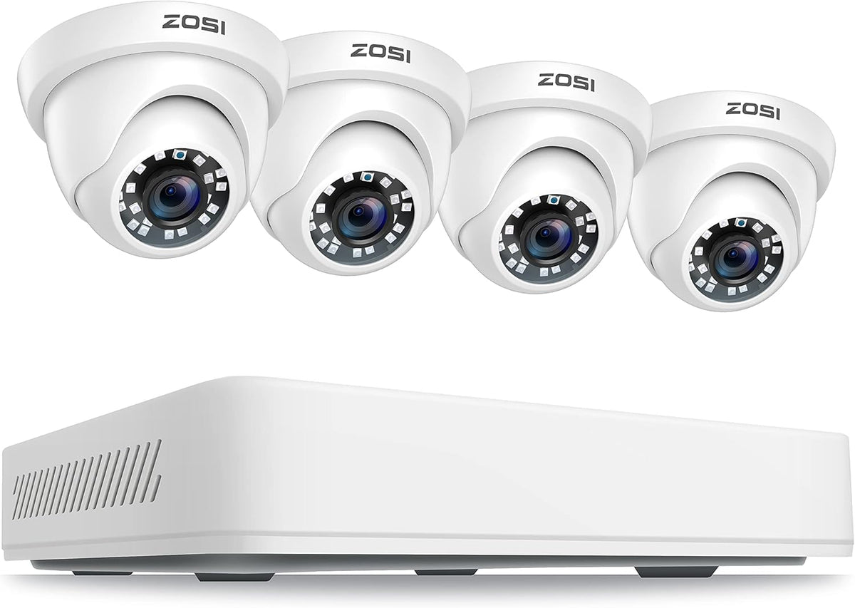 4 Pack 2MP 1080p HD-TVI Dome Security Camera B4523