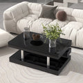 2-Tier Coffee Table with Silver Legs O406