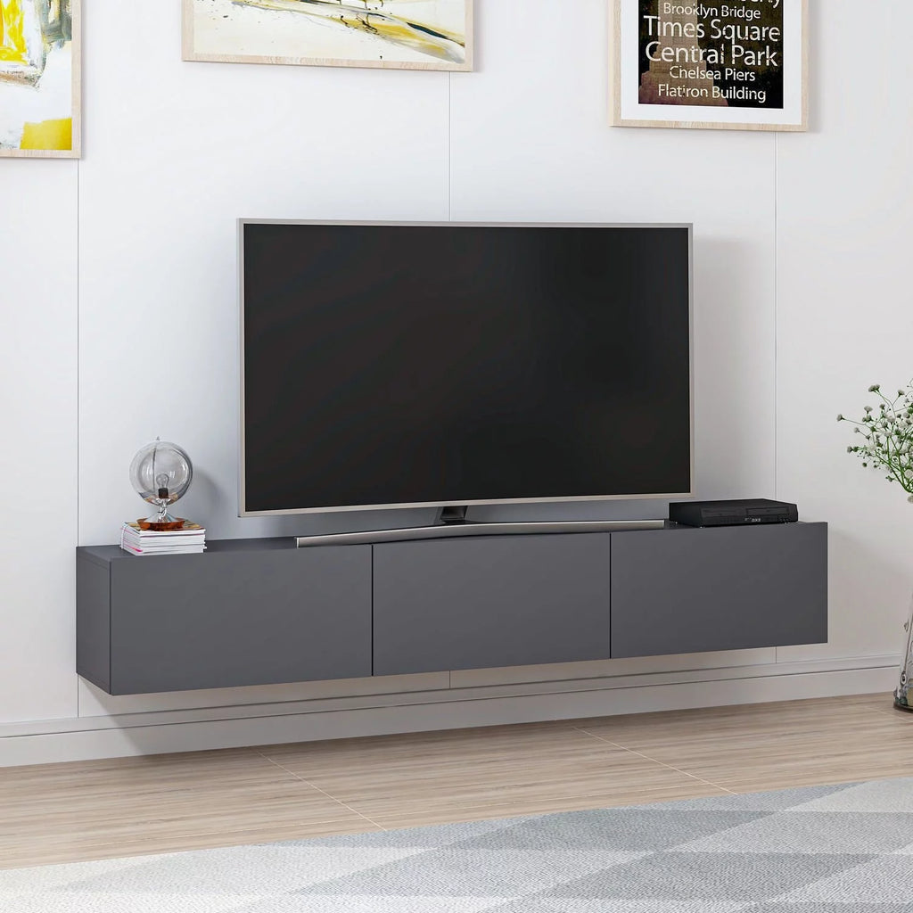 Hanging Tv Unit with Decor Panel Anthracite A480