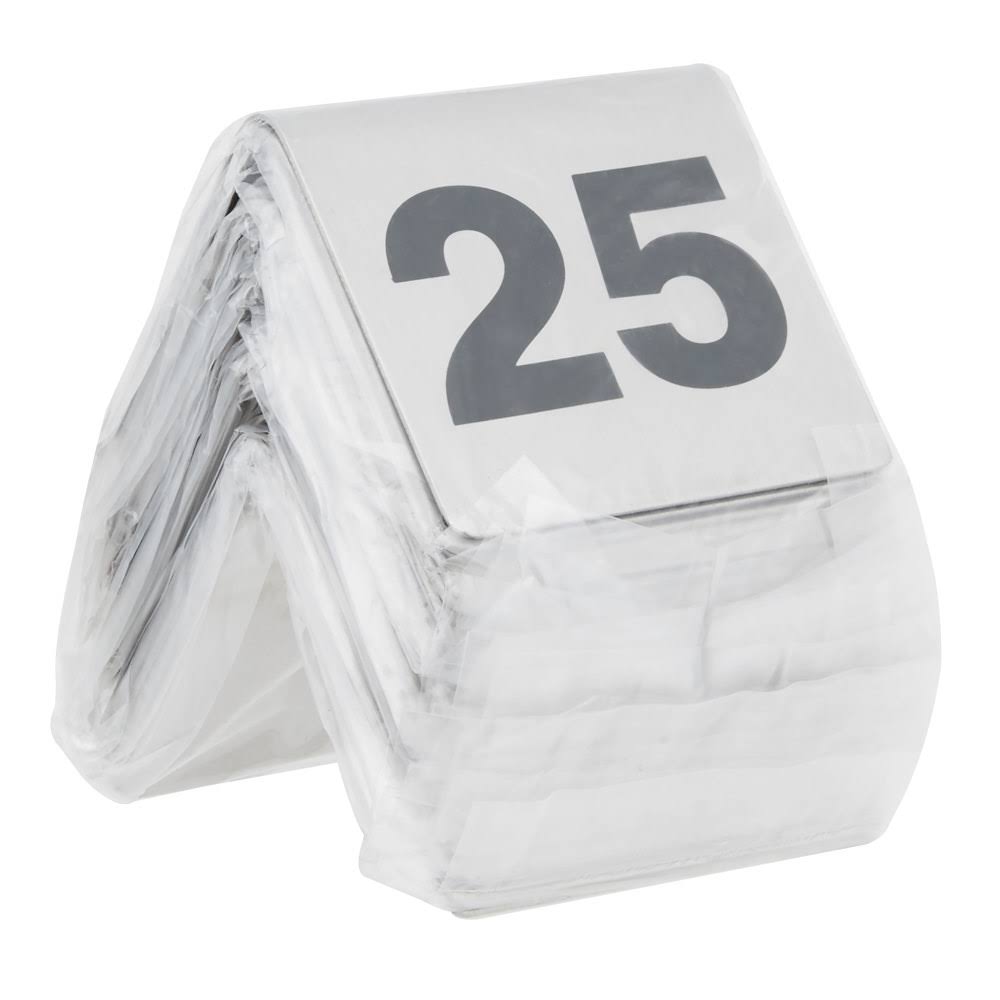 Stainless Steel Number Tents 1-25 P199