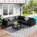 4 Pieces All-Weather Wicker Patio Sofa Set H37046