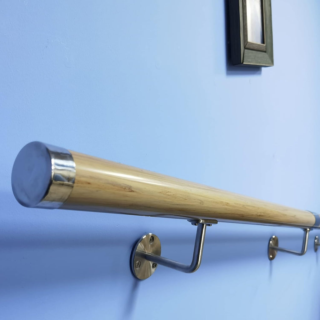 Camel 6FT PVC Wall Mount Handrail with 3pcs Stainless Steel Brackets M127