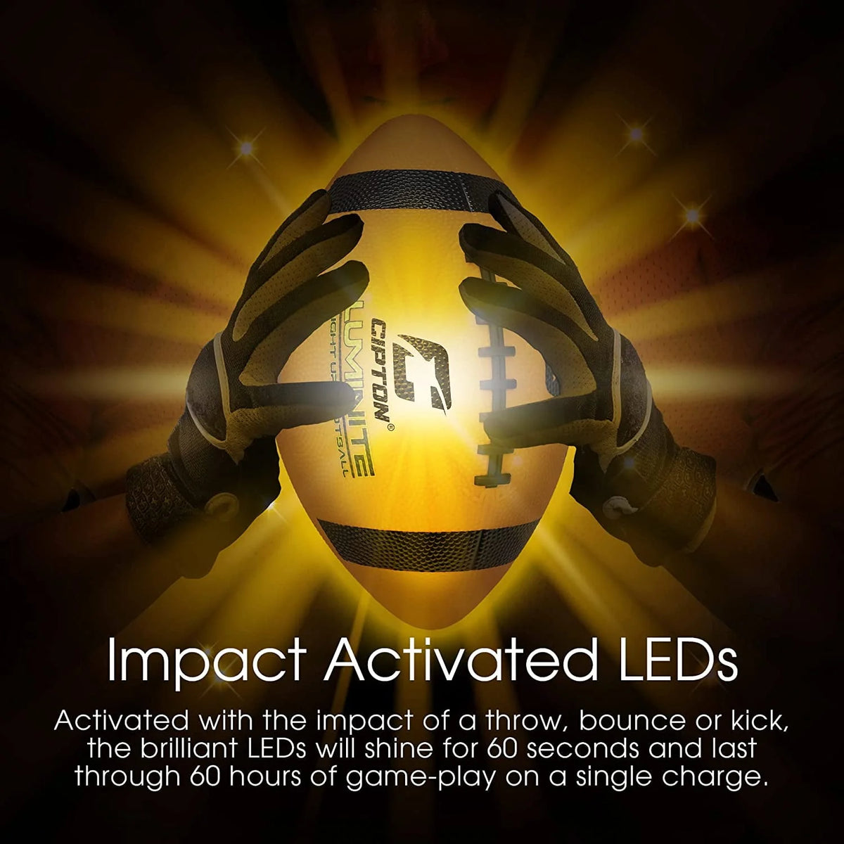 Light Up Official Size Water Resistant Football with Pump V2170